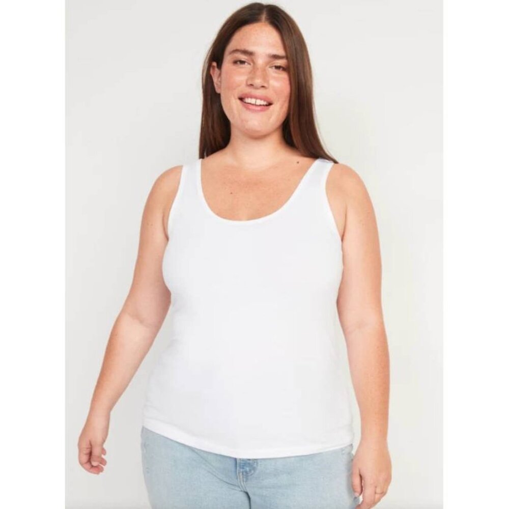 Old Navy white first layer tank top women's Plus Size 4X sleeveless scoop neck